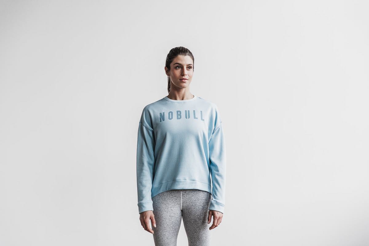 Nobull Crew Women's Sweatshirts Blue | Australia (IJ0935)